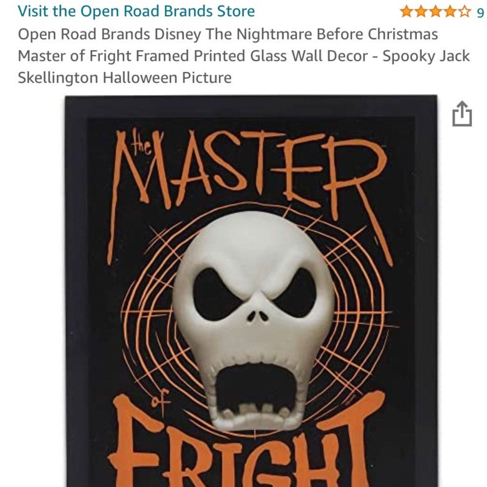The nightmare before Christmas picture frame